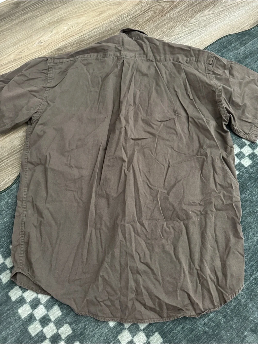 Polo by Ralph Lauren Blake Brown Short-Sleeve Button-Down Shirt with Red Pony XL